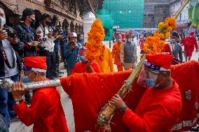 Fulpati, seventh day of Dashain festival in Nepal